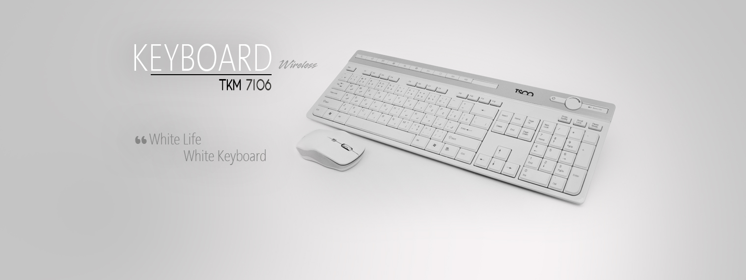 کیبورد و ماوس بی سیم تسکو Keyboard/Mouse Wireless TSCO TKM7106w